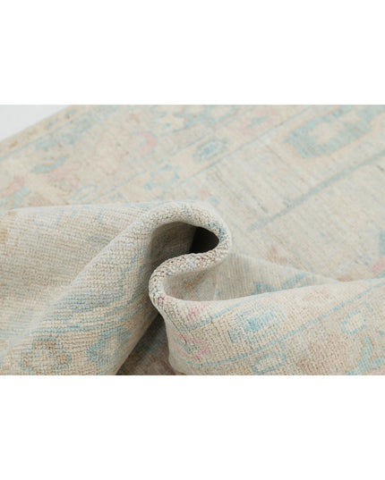 Oushak 4' 1" X 12' 6" Hand Knotted Wool Rug 4' 1" X 12' 6" (124 X 381) / Ivory / Wool