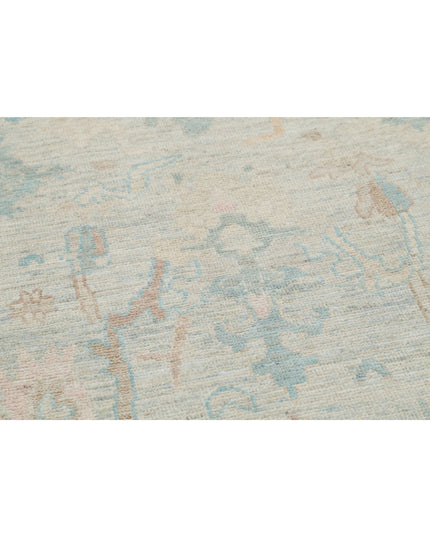 Oushak 4' 1" X 12' 6" Hand Knotted Wool Rug 4' 1" X 12' 6" (124 X 381) / Ivory / Wool