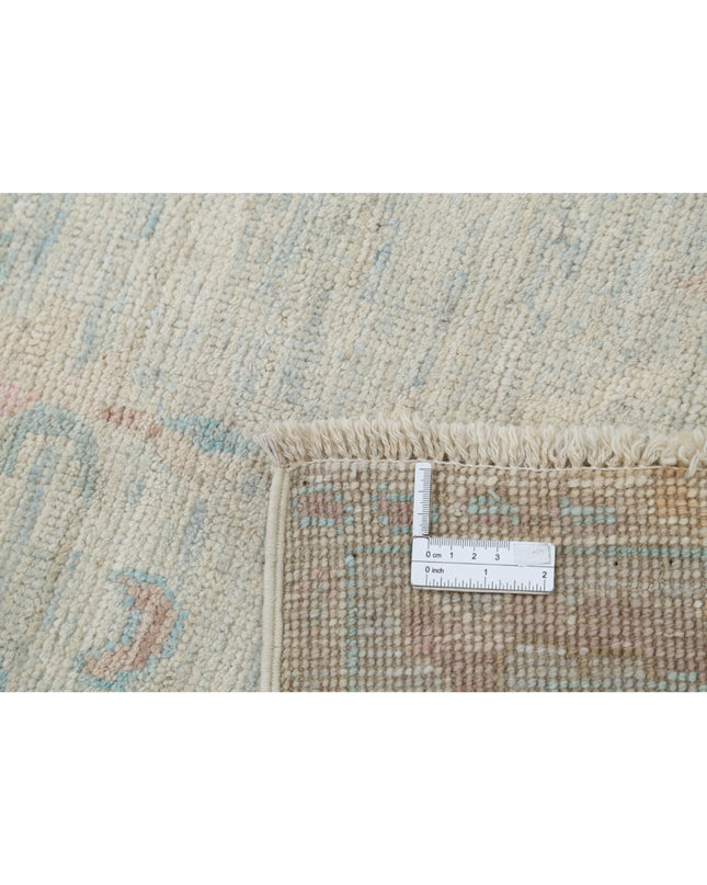 Oushak 4' 1" X 12' 6" Hand Knotted Wool Rug 4' 1" X 12' 6" (124 X 381) / Ivory / Wool