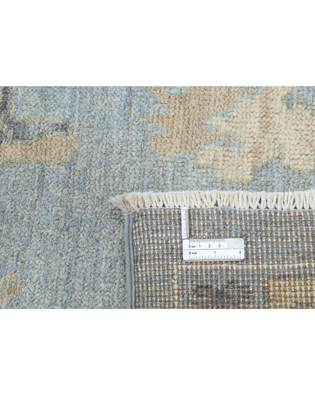 Oushak 10' 0" X 13' 7" Hand Knotted Wool Rug 10' 0" X 13' 7" (305 X 414) / Blue / Wool