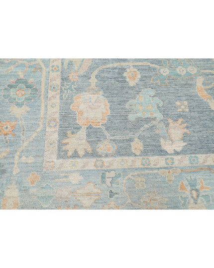 Oushak 8' 4" X 9' 11" Hand Knotted Wool Rug 8' 4" X 9' 11" (254 X 302) / Blue / Wool