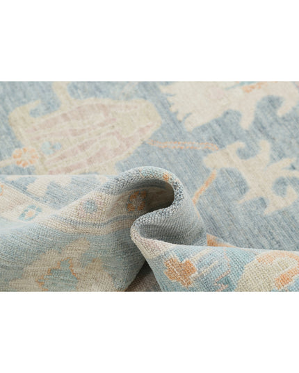 Oushak 8' 4" X 9' 11" Hand Knotted Wool Rug 8' 4" X 9' 11" (254 X 302) / Blue / Wool