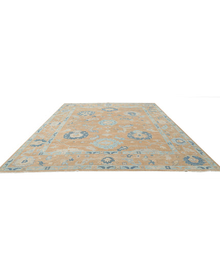 Oushak 12' 0" X 15' 3" Hand Knotted Wool Rug 12' 0" X 15' 3" (366 X 465) / Tan / Wool