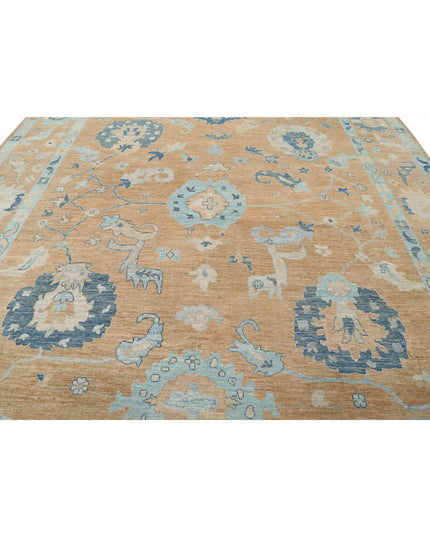 Oushak 12' 0" X 15' 3" Hand Knotted Wool Rug 12' 0" X 15' 3" (366 X 465) / Tan / Wool