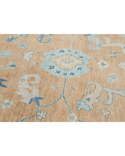 Oushak 12' 0" X 15' 3" Hand Knotted Wool Rug 12' 0" X 15' 3" (366 X 465) / Tan / Wool
