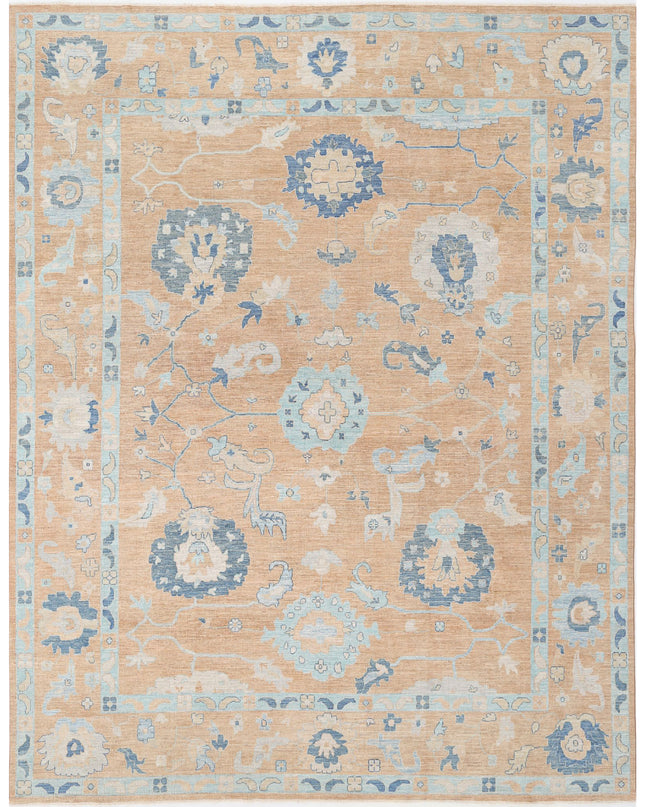 Oushak 12' 0" X 15' 3" Hand Knotted Wool Rug 12' 0" X 15' 3" (366 X 465) / Tan / Wool
