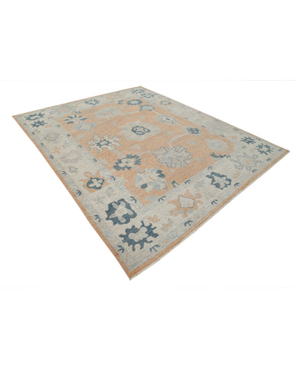Oushak 8' 0" X 9' 10" Hand Knotted Wool Rug 8' 0" X 9' 10" (244 X 300) / Peach / Wool