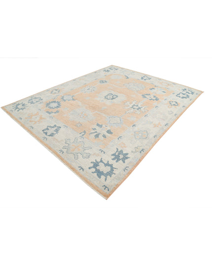 Oushak 8' 0" X 9' 10" Hand Knotted Wool Rug 8' 0" X 9' 10" (244 X 300) / Peach / Wool