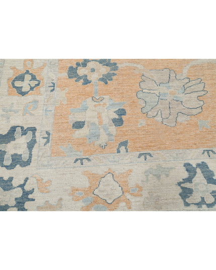 Oushak 8' 0" X 9' 10" Hand Knotted Wool Rug 8' 0" X 9' 10" (244 X 300) / Peach / Wool