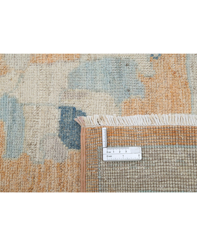 Oushak 8' 0" X 9' 10" Hand Knotted Wool Rug 8' 0" X 9' 10" (244 X 300) / Peach / Wool