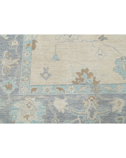 Oushak 9' 2" X 11' 9" Hand Knotted Wool Rug 9' 2" X 11' 9" (280 X 358) / Ivory / Wool