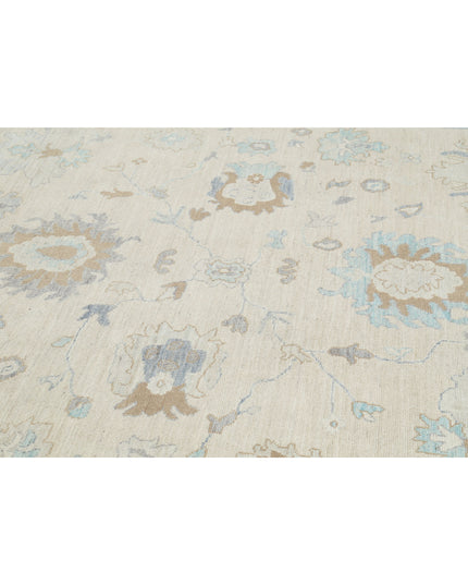 Oushak 9' 2" X 11' 9" Hand Knotted Wool Rug 9' 2" X 11' 9" (280 X 358) / Ivory / Wool
