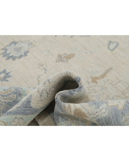 Oushak 9' 2" X 11' 9" Hand Knotted Wool Rug 9' 2" X 11' 9" (280 X 358) / Ivory / Wool