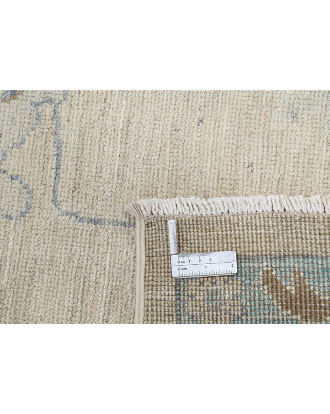 Oushak 9' 2" X 11' 9" Hand Knotted Wool Rug 9' 2" X 11' 9" (280 X 358) / Ivory / Wool