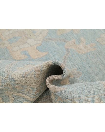 Oushak 6' 0" X 8' 10" Hand Knotted Wool Rug 6' 0" X 8' 10" (183 X 269) / Green / Wool