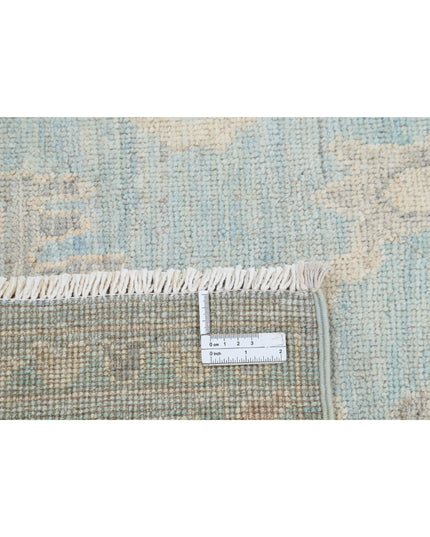 Oushak 6' 0" X 8' 10" Hand Knotted Wool Rug 6' 0" X 8' 10" (183 X 269) / Green / Wool