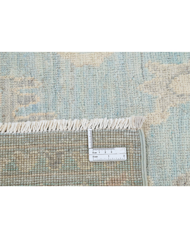 Oushak 6' 0" X 8' 10" Hand Knotted Wool Rug 6' 0" X 8' 10" (183 X 269) / Green / Wool