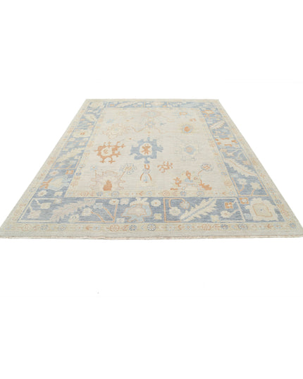 Oushak 7' 10" X 10' 0" Hand Knotted Wool Rug 7' 10" X 10' 0" (239 X 305) / Ivory / Wool