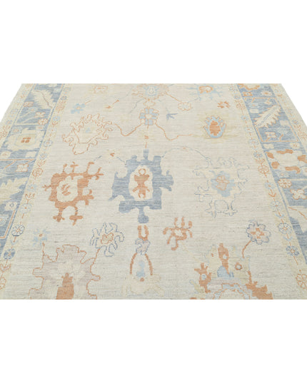 Oushak 7' 10" X 10' 0" Hand Knotted Wool Rug 7' 10" X 10' 0" (239 X 305) / Ivory / Wool