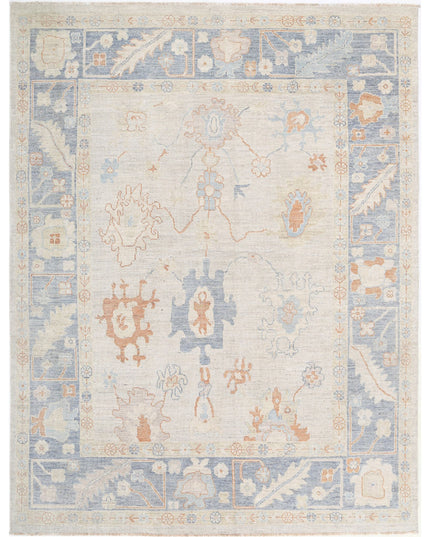 Oushak 7' 10" X 10' 0" Hand Knotted Wool Rug 7' 10" X 10' 0" (239 X 305) / Ivory / Wool