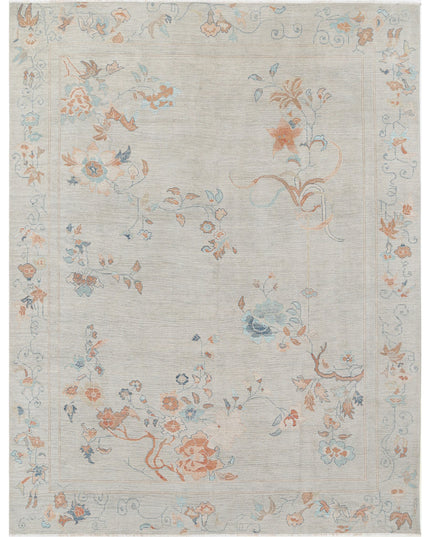 Oushak 9' 2" X 12' 0" Hand Knotted Wool Rug 9' 2" X 12' 0" (280 X 366) / Grey / Wool