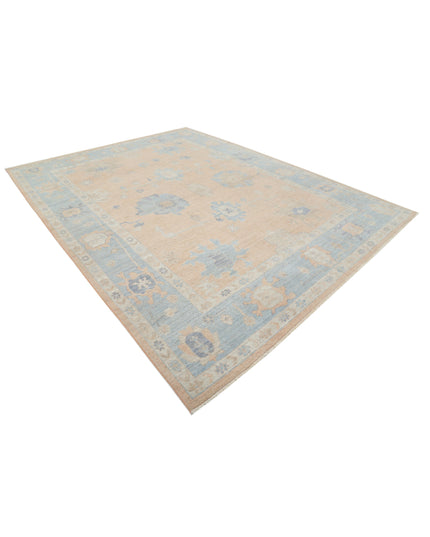 Oushak 9' 2" X 12' 1" Hand Knotted Wool Rug 9' 2" X 12' 1" (280 X 368) / Peach / Wool