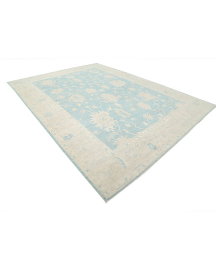 Oushak 9' 8" X 13' 2" Hand Knotted Wool Rug 9' 8" X 13' 2" (295 X 401) / Green / Wool