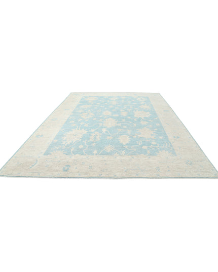 Oushak 9' 8" X 13' 2" Hand Knotted Wool Rug 9' 8" X 13' 2" (295 X 401) / Green / Wool