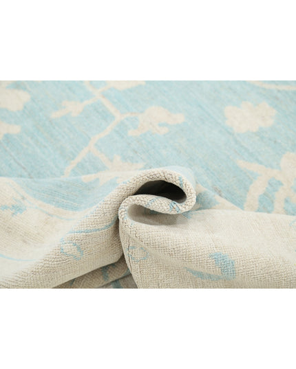 Oushak 9' 8" X 13' 2" Hand Knotted Wool Rug 9' 8" X 13' 2" (295 X 401) / Green / Wool