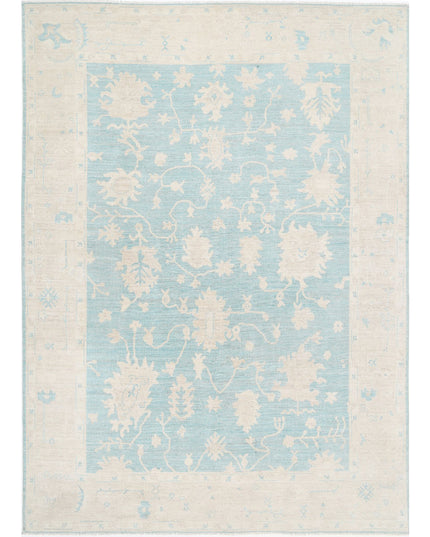 Oushak 9' 8" X 13' 2" Hand Knotted Wool Rug 9' 8" X 13' 2" (295 X 401) / Green / Wool