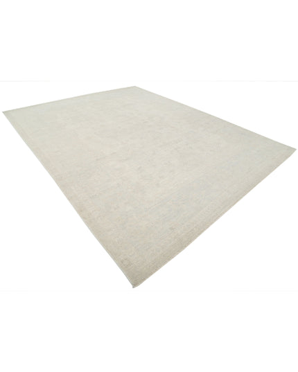 Oushak 9' 3" X 12' 2" Hand Knotted Wool Rug 9' 3" X 12' 2" (282 X 371) / Ivory / Wool