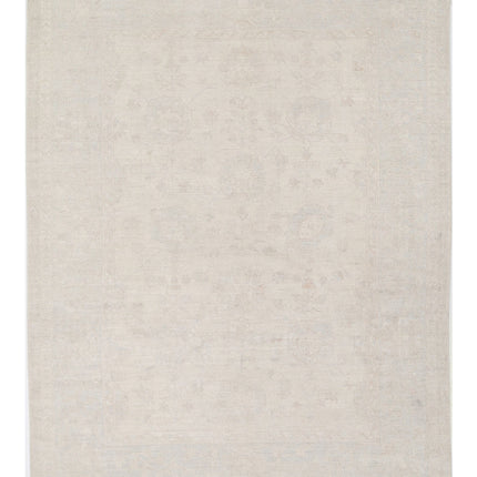 Oushak 9' 3" X 12' 2" Hand Knotted Wool Rug 9' 3" X 12' 2" (282 X 371) / Ivory / Wool
