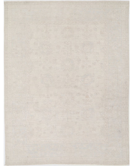 Oushak 9' 3" X 12' 2" Hand Knotted Wool Rug 9' 3" X 12' 2" (282 X 371) / Ivory / Wool