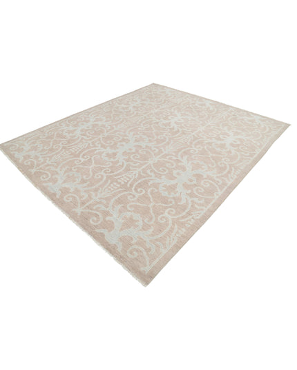 Oushak 8' 1" X 9' 9" Hand Knotted Wool Rug 8' 1" X 9' 9" (246 X 297) / Taupe / Wool