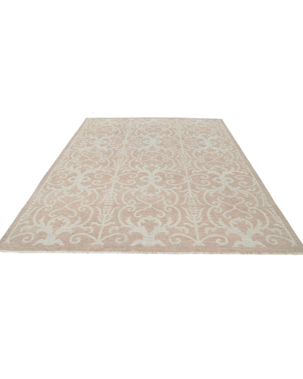 Oushak 8' 1" X 9' 9" Hand Knotted Wool Rug 8' 1" X 9' 9" (246 X 297) / Taupe / Wool