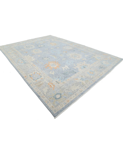 Oushak 10' 0" X 13' 11" Hand Knotted Wool Rug 10' 0" X 13' 11" (305 X 424) / Blue / Wool