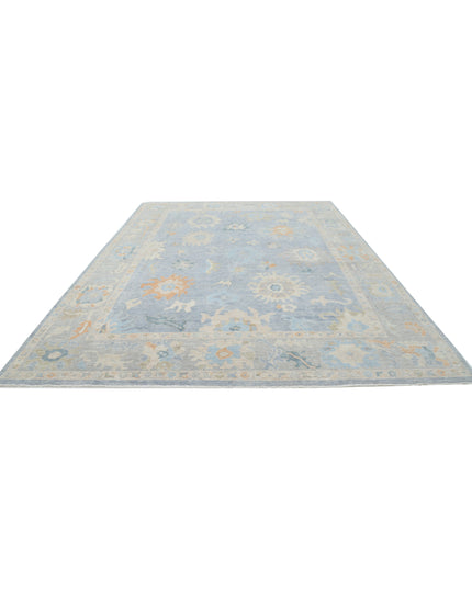 Oushak 10' 0" X 13' 11" Hand Knotted Wool Rug 10' 0" X 13' 11" (305 X 424) / Blue / Wool