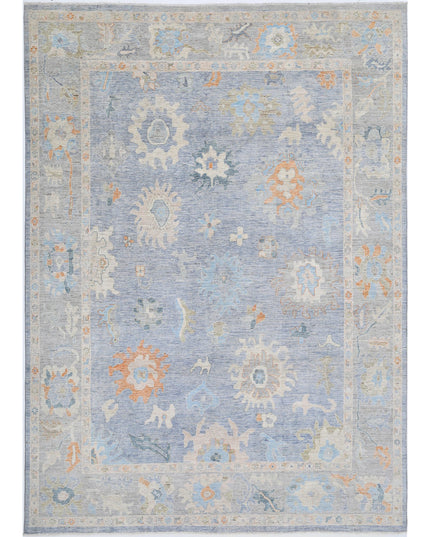 Oushak 10' 0" X 13' 11" Hand Knotted Wool Rug 10' 0" X 13' 11" (305 X 424) / Blue / Wool