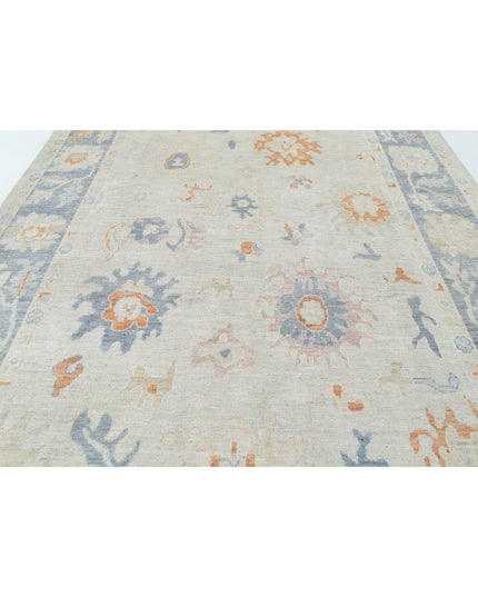 Oushak 8' 11" X 12' 4" Hand Knotted Wool Rug 8' 11" X 12' 4" (272 X 376) / Beige / Wool