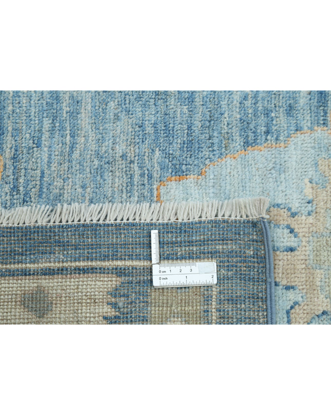 Oushak 10' 4" X 13' 9" Hand Knotted Wool Rug 10' 4" X 13' 9" (315 X 419) / Blue / Wool