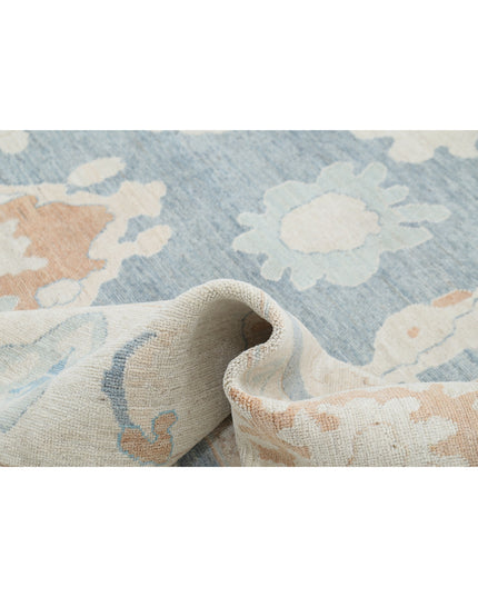 Oushak 10' 3" X 13' 10" Hand Knotted Wool Rug 10' 3" X 13' 10" (312 X 422) / Grey / Wool