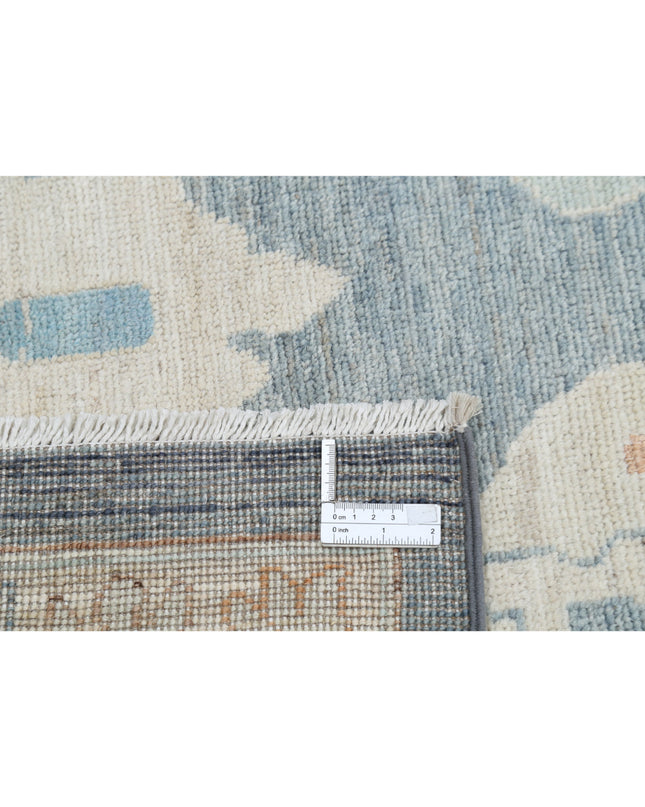 Oushak 10' 3" X 13' 10" Hand Knotted Wool Rug 10' 3" X 13' 10" (312 X 422) / Grey / Wool