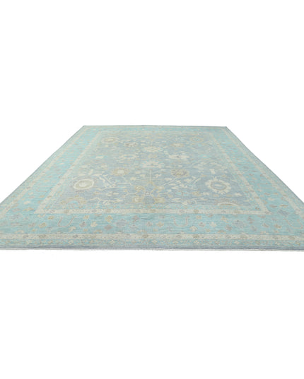 Oushak 12' 0" X 15' 8" Hand Knotted Wool Rug 12' 0" X 15' 8" (366 X 478) / Grey / Wool