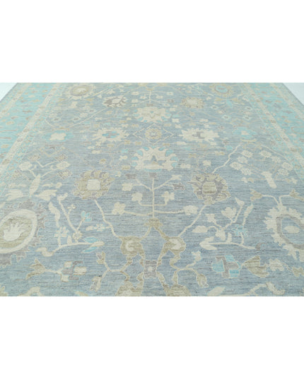 Oushak 12' 0" X 15' 8" Hand Knotted Wool Rug 12' 0" X 15' 8" (366 X 478) / Grey / Wool