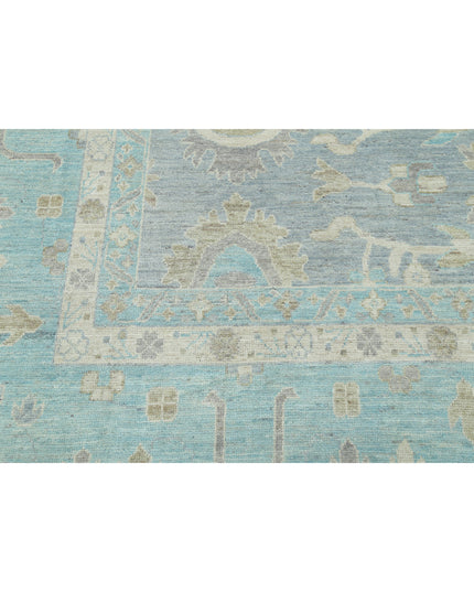 Oushak 12' 0" X 15' 8" Hand Knotted Wool Rug 12' 0" X 15' 8" (366 X 478) / Grey / Wool