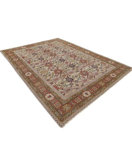 Oushak 8' 0" X 11' 0" Hand Knotted Wool Rug 8' 0" X 11' 0" (244 X 335) / Ivory / Wool