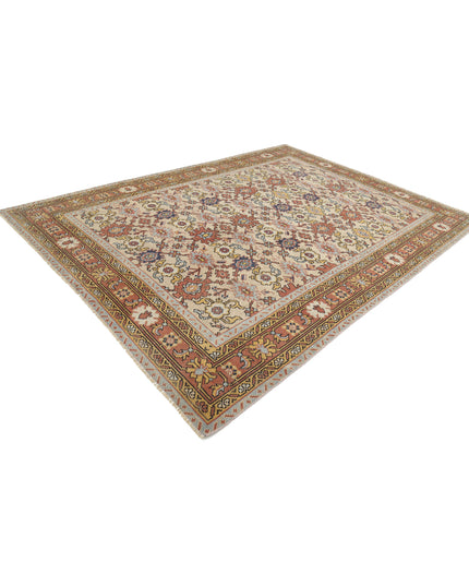 Oushak 8' 0" X 11' 0" Hand Knotted Wool Rug 8' 0" X 11' 0" (244 X 335) / Ivory / Wool