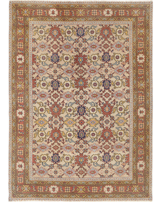 Oushak 8' 0" X 11' 0" Hand Knotted Wool Rug 8' 0" X 11' 0" (244 X 335) / Ivory / Wool