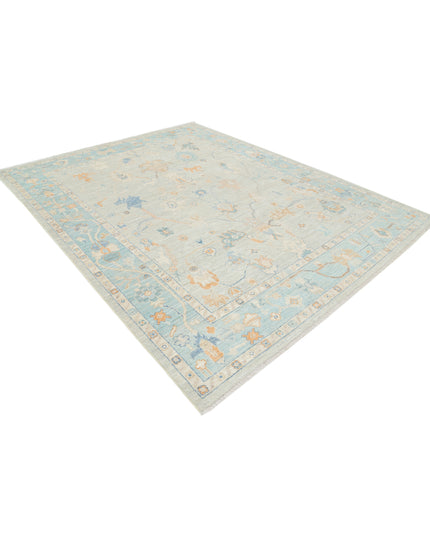 Oushak 8' 2" X 10' 1" Hand Knotted Wool Rug 8' 2" X 10' 1" (249 X 307) / Grey / Wool