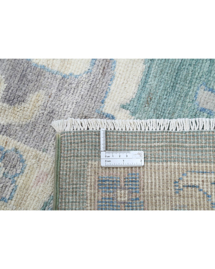 Oushak 10' 6" X 14' 6" Hand Knotted Wool Rug 10' 6" X 14' 6" (320 X 442) / Green / Wool